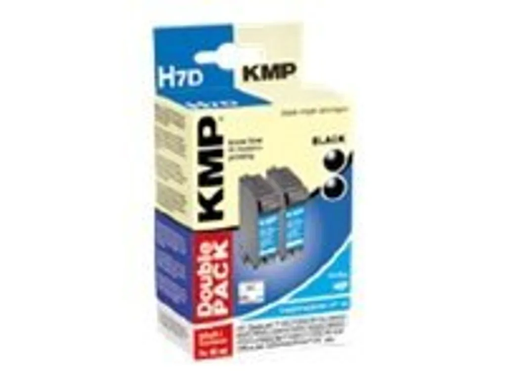 KMP Patrone HP 51645D   Nr.45 black Doppelp. 1100 S. H7D refilled